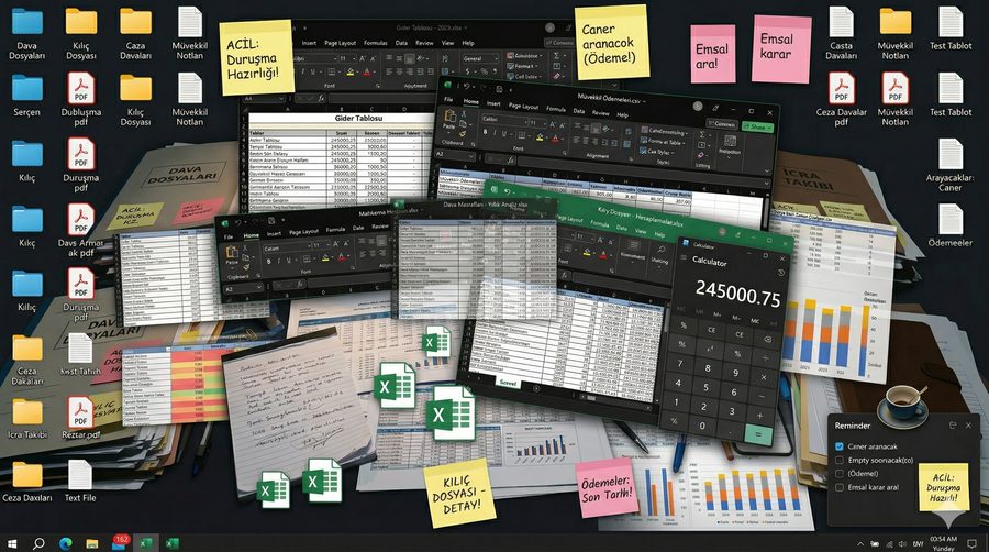 Eski yöntem - Dağınık dosyalar, Excel tabloları